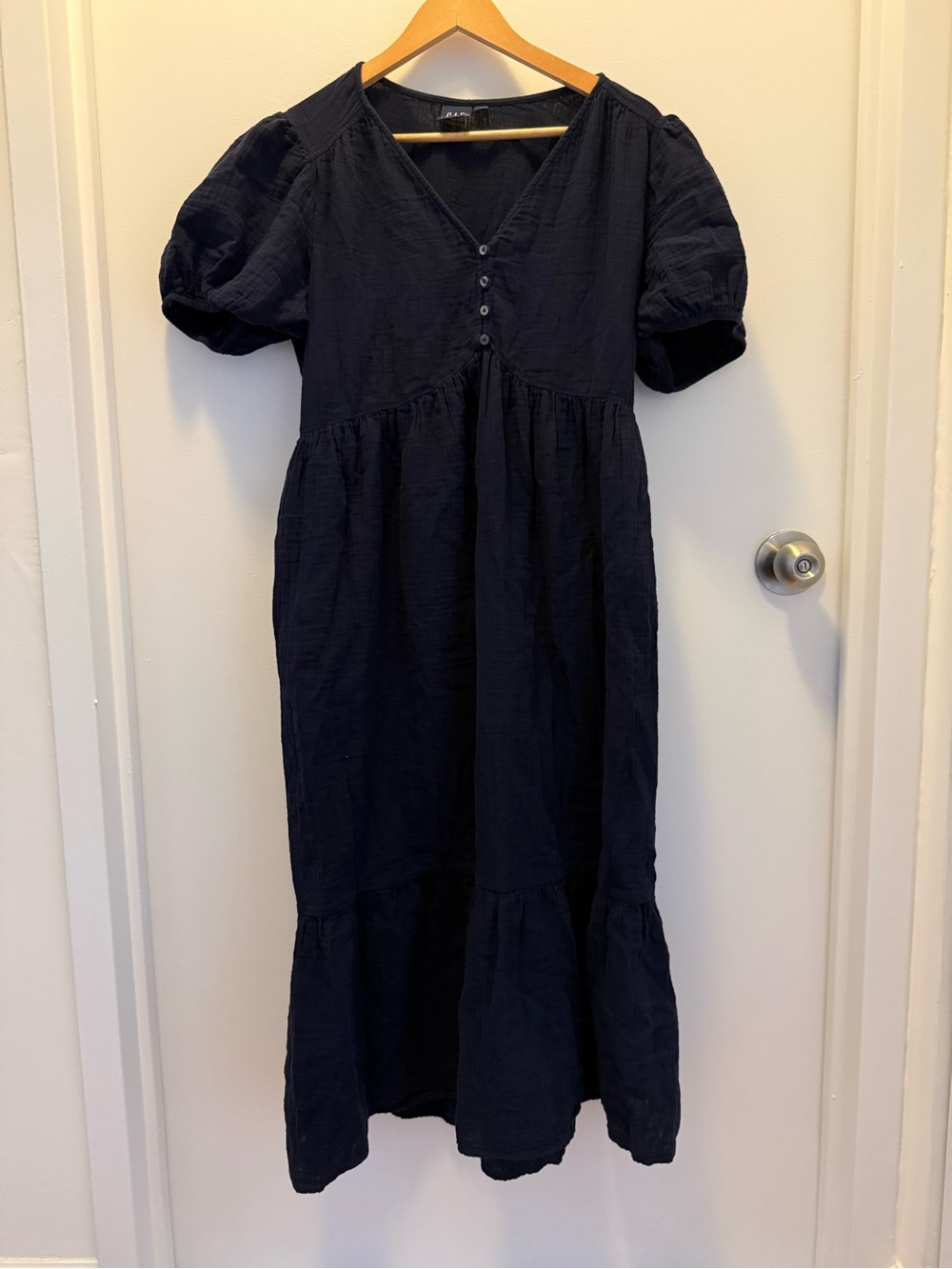 Black Puff Sleeve Maxi Dress